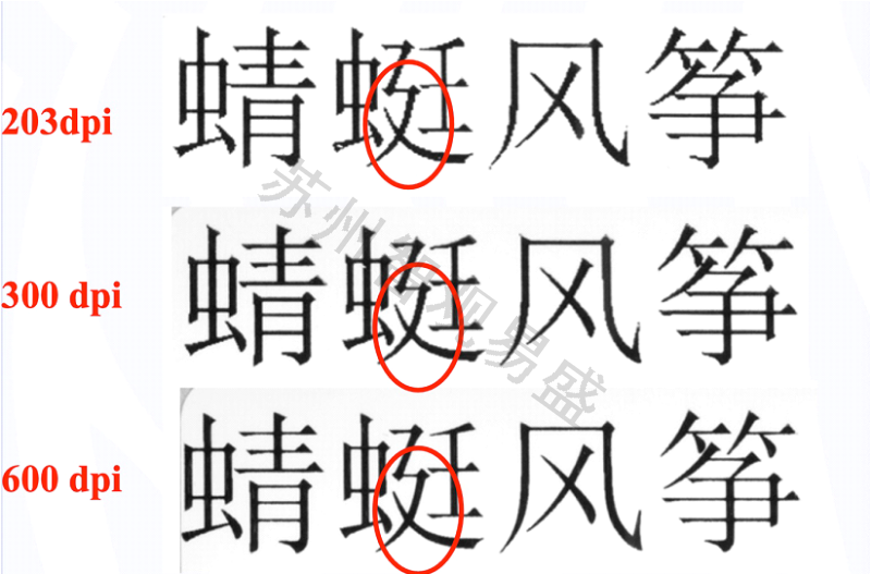 Compare the print effect with different print heads